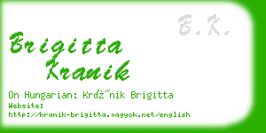 brigitta kranik business card